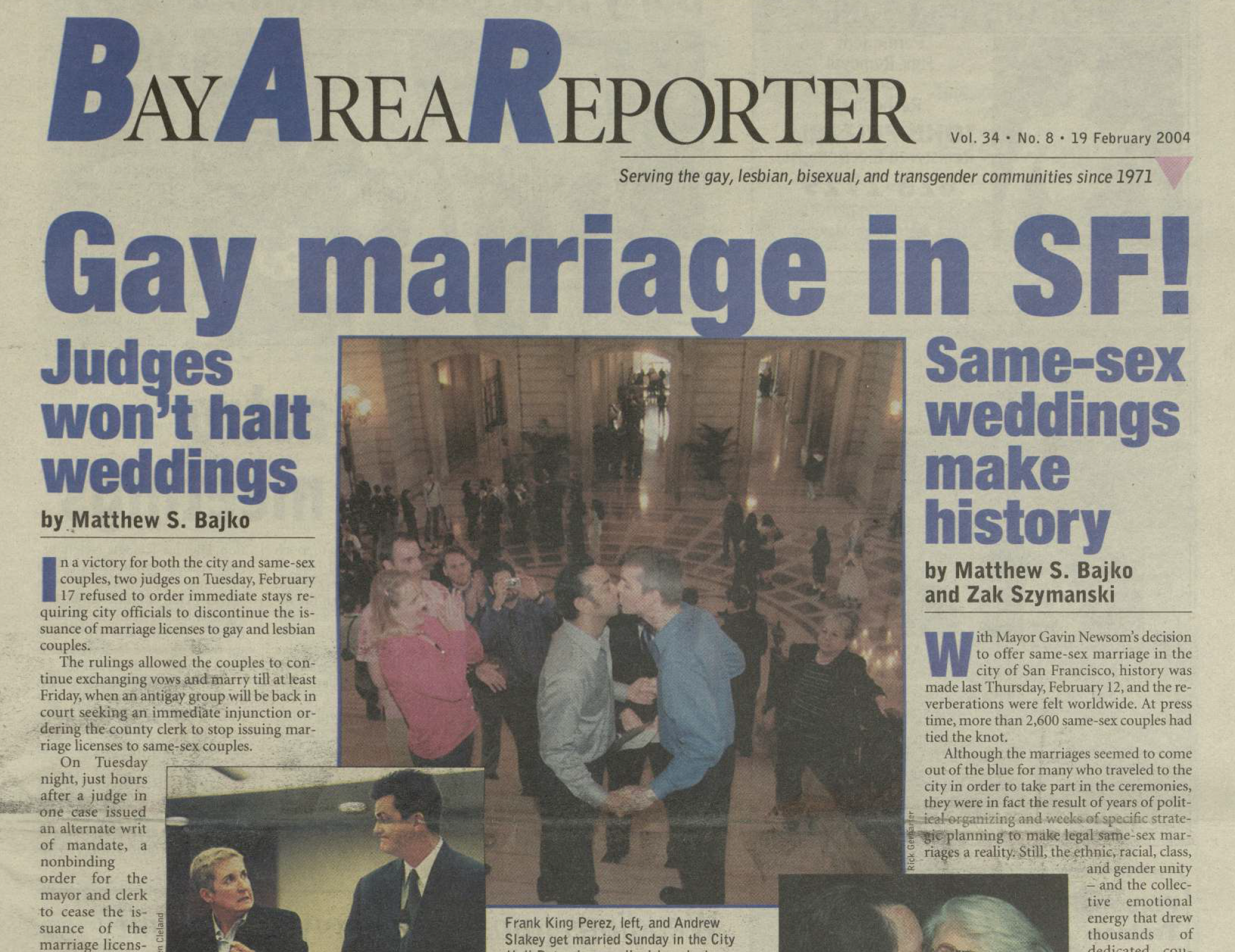 Gay Marriage in SF headline