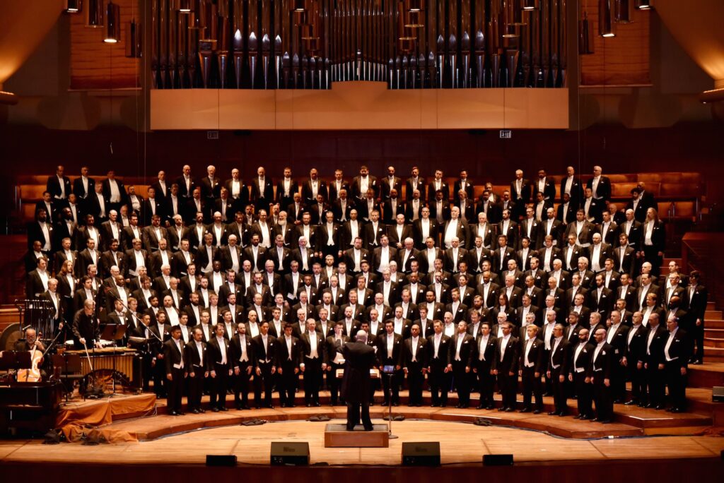 Tim Seelig conducts the San Francisco Gay Men’s Chorus at Davies Symphony Hall during Passion on April 1, 2015.