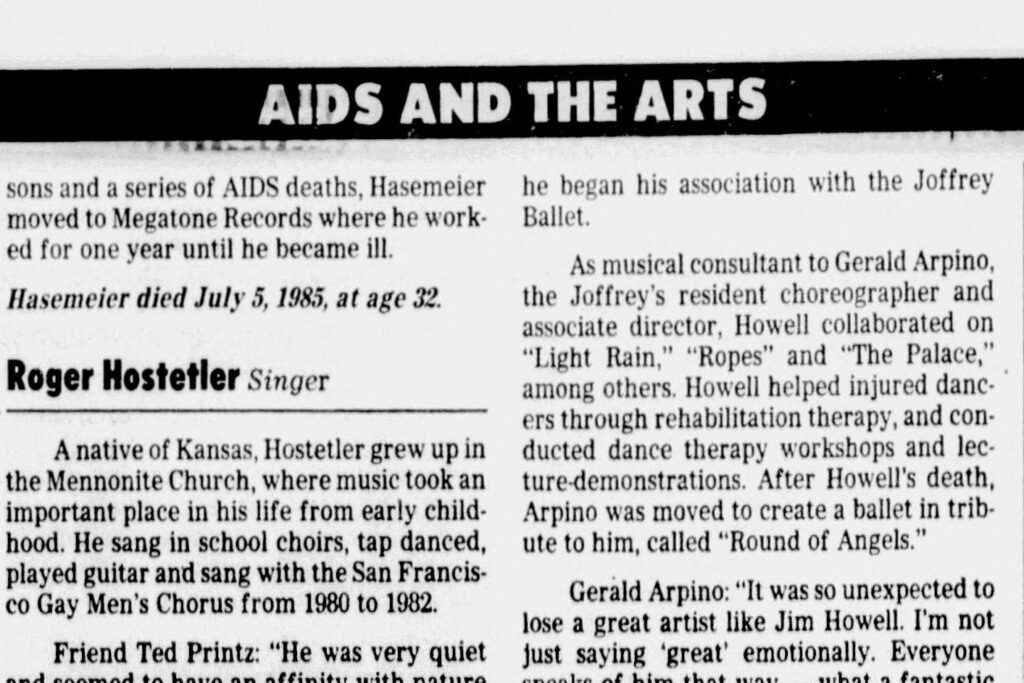 Newspaper clipping: San Francisco Sunday Examiner & Chronicle, December 7, 1986