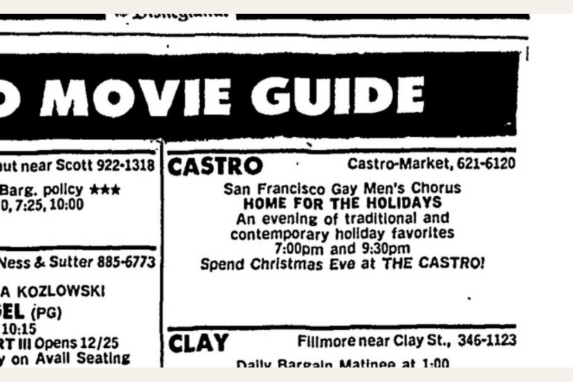 Newspaper clipping: San Francisco Chronicle, December 24, 1990
