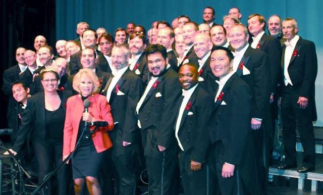 Archive photo: Joan Rivers with the chorus, 2006