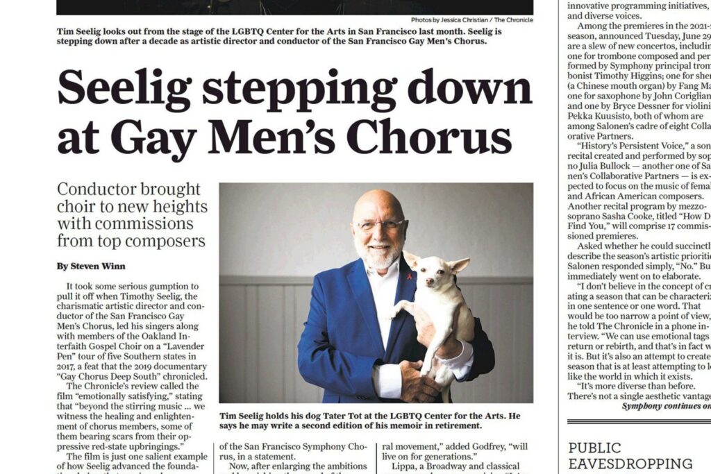 Newspaper clipping: San Francisco Chronicle, July 1, 2021