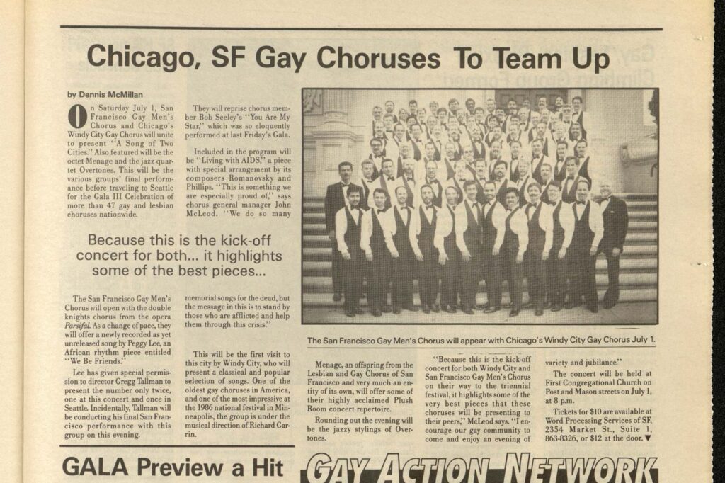 Newspaper clipping: Bay Area Reporter, June 29, 1989