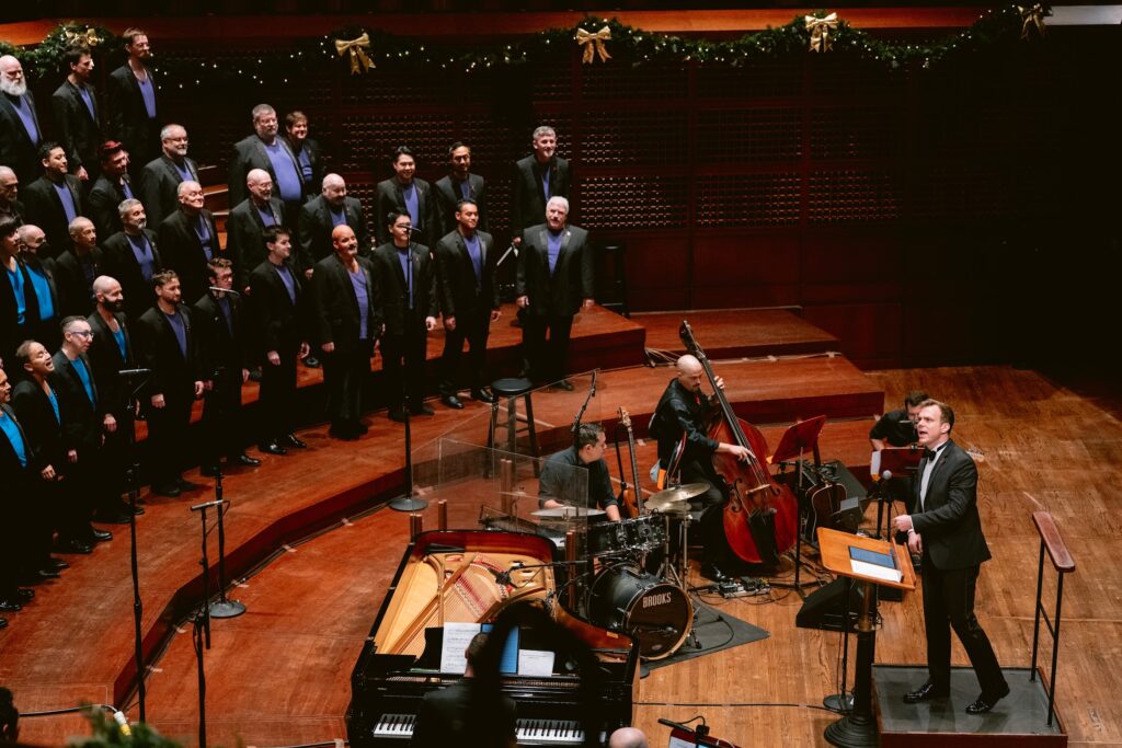 The San Francisco Gay Men’s Chorus performing Home for the Holidays at Davies Symphony Hall on Christmas Eve 2024