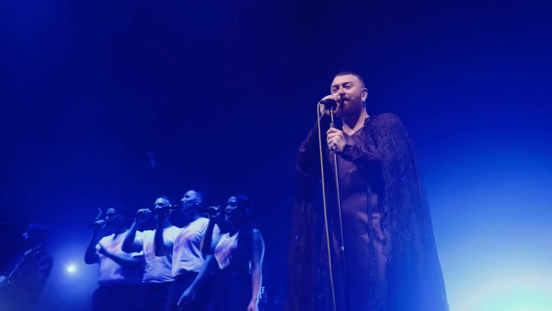 SFGMC performing on stage at the Castro Theatre with Sam Smith